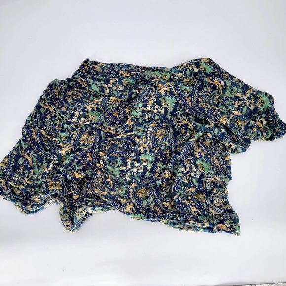 Ecote Infinity Scarf Window Pane Cut-Out Paisley Blue/Green - Picture 4 of 5